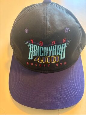 1995 Brickyard 400 Embroidered Racing Cap - Black & Purple